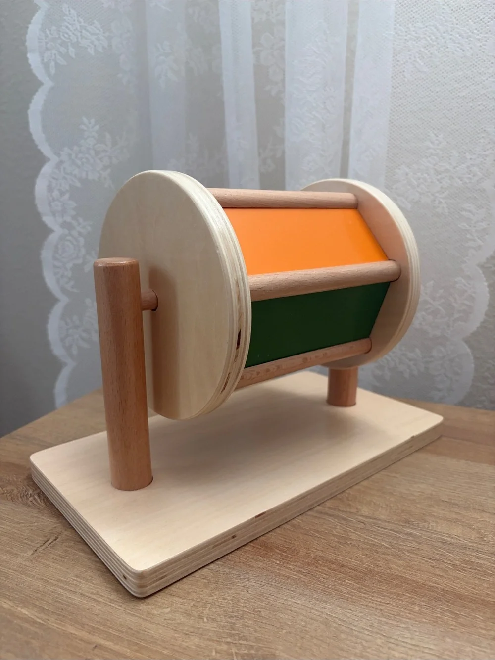 LOVEVERY Spinning Rainbow Sensory Wood Play Toy